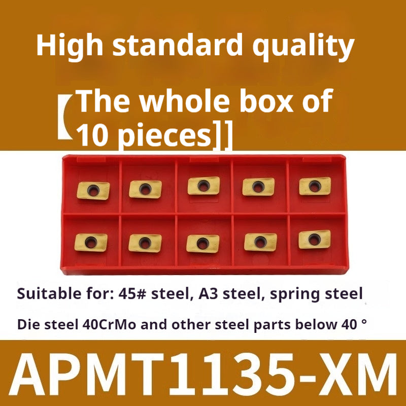 2037-CNC milling cutter APMT1135 special carbide 1604 milling cutter for cast iron r0.8 rough milling coated inserts Shandong Denso Pricision Tools Co.,Ltd.